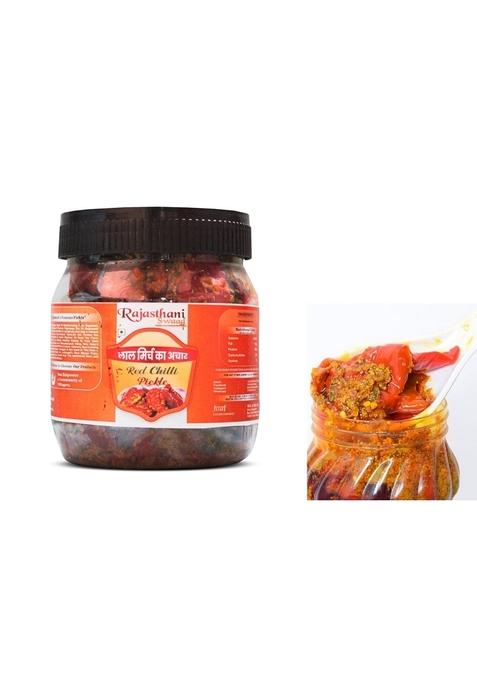 Rajasthani Swaad Lal Mirchi Ka Achaar Homemade Red Chilli Pickle | Real Taste Of Rajasthan Less Oil And Salt Jar 1 Kg
