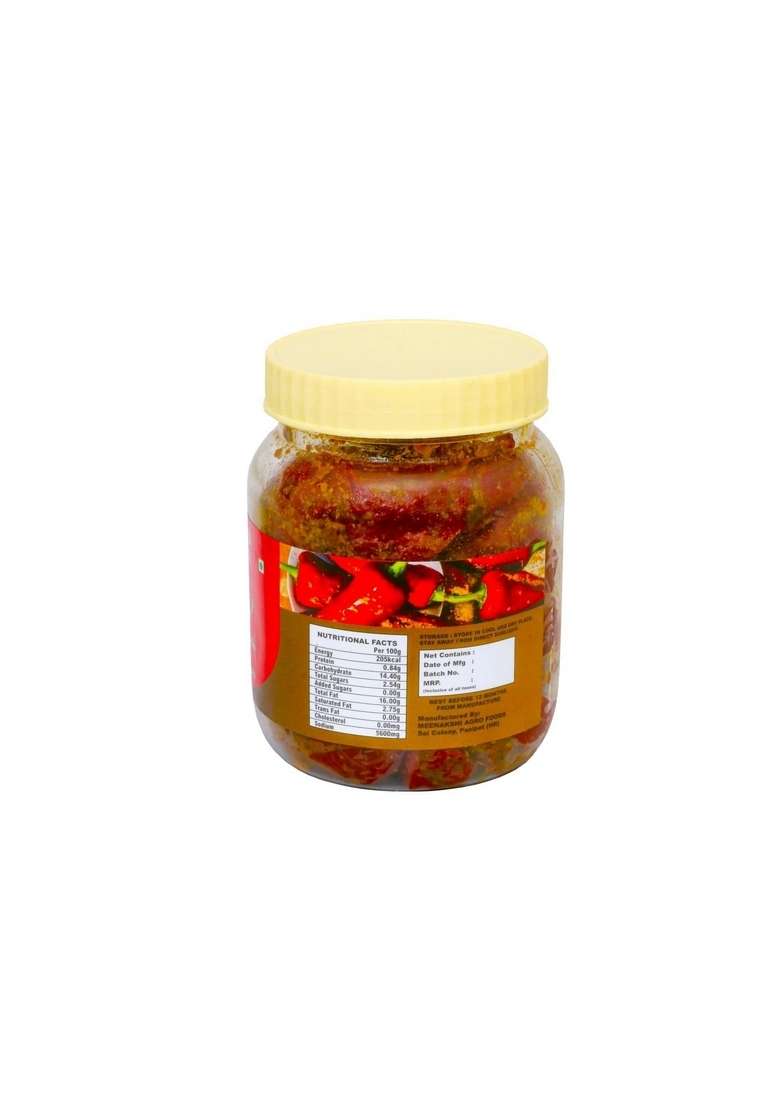 Nitved Fresh Red Chilli Bharwa Pickle Spicy Lal Mirch Ka Achar Homemade 400Gm - Indya