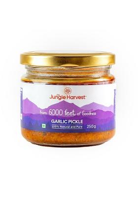 The Jungle Harvest Garlic Pickle 250G | Spicy For Parathas Rice Snacks