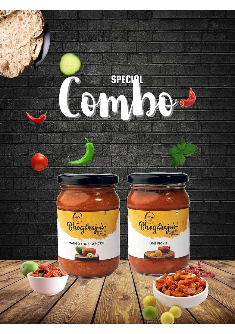 Bhogarajus Chokhi Dhani Andra Style Mango Thokku Pickle Lime 300G Each Pack Of 2 X 300 G - Indya