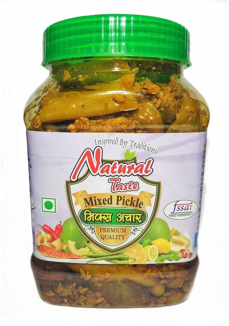 Natural Taste Combo Organic Homemade Spicy Masala Punjabi Style Dry Ramkela Mango 400 Gm Home Made Mixed Vegetable Ka Achar