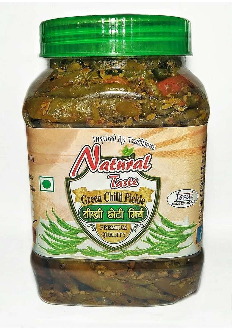 Natural Taste Combo Home Made Organic Spicy Punjabi Dela Pickle Tenti Ka Achar 400 Gm Green Chilli Real Of Banaras Pickles - Indya