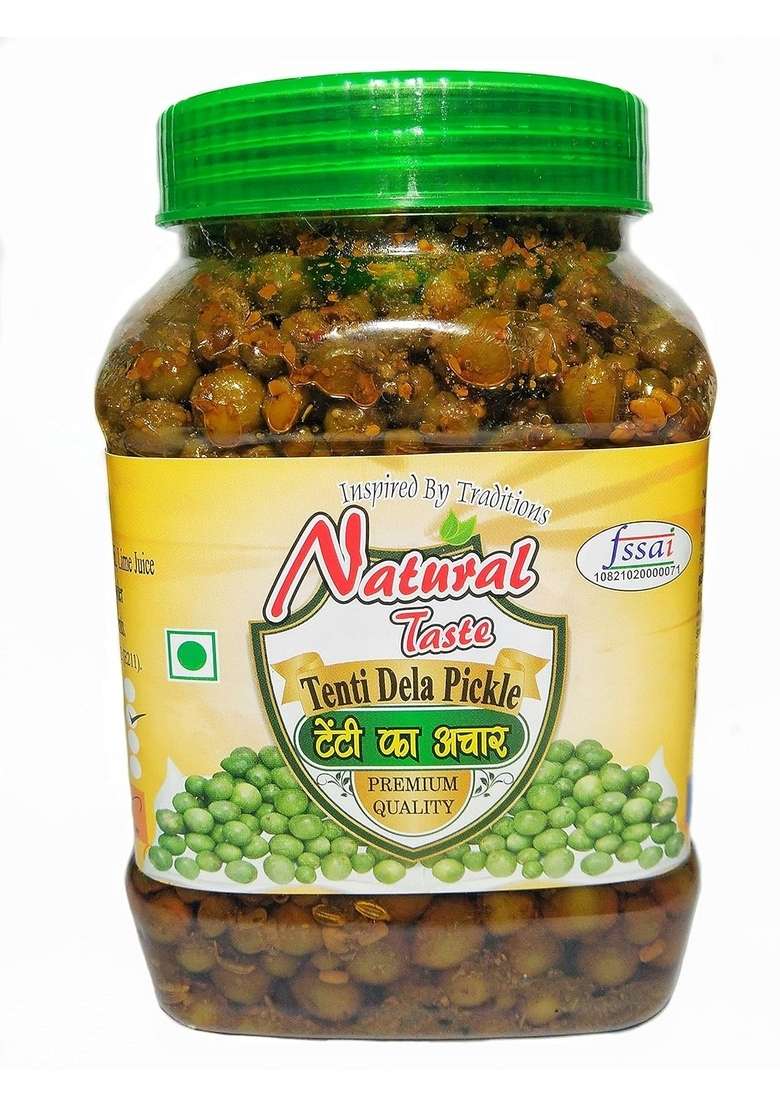 Natural Taste Combo Home Made Organic Spicy Punjabi Dela Pickle Tenti Ka Achar 400 Gm Green Chilli Real Of Banaras Pickles - Indya