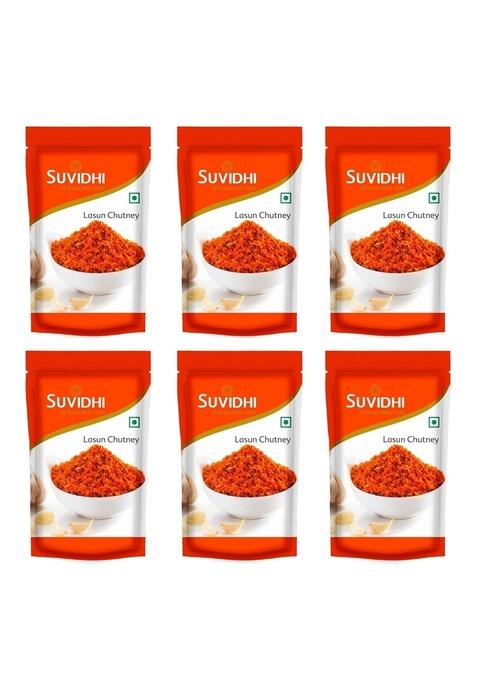 Suvidhi Lasun Chutney Pack Of 6 600Gm