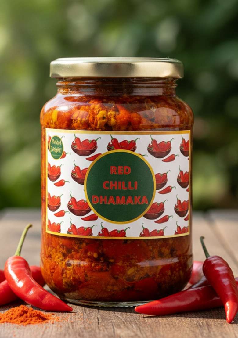 Pickled Delights Lal Mirch Dhamaka Red Chilli Pickle Flavour Spicy 400 Grams - Indya