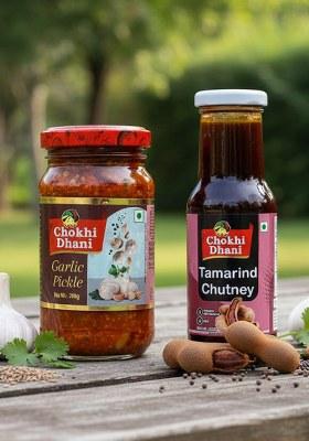 Chokhi Dhani Garlic Pickle 200G Tamarind Chutney 250G | Combo Pack 450G
