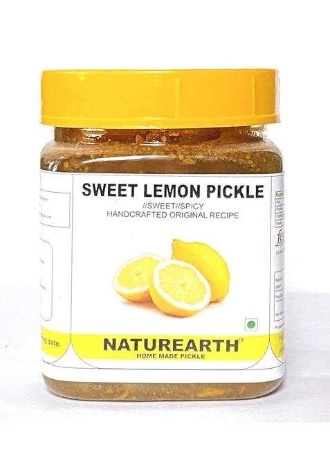 Naturearth ||Organic Homemade Mother Made Sweet Lemon Pickle Nimbu Ka Khatta Mitha Achar || 200 Gm||