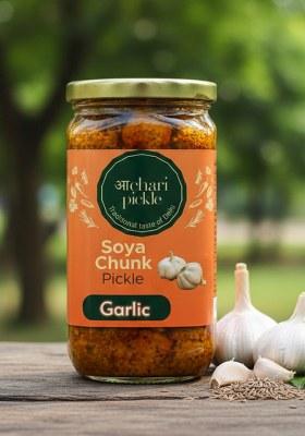 Achari Pickles Soya Chunk With Garlic Pickle I Home Made Soyabean Achar 400Gm Taste Bhi Health ||Ghar Ka | Substitute Of Chicken Mutton