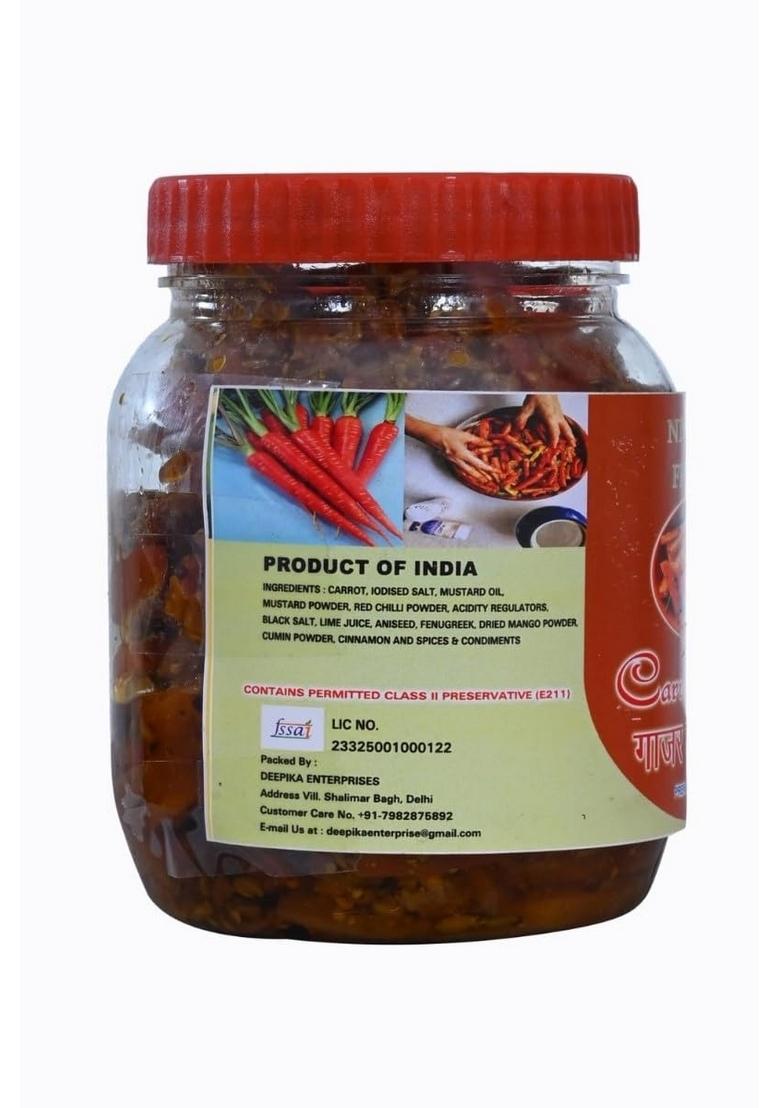 Nitved Fresh Carrot Pickle Homemade Tasty Sour Spicy Gajar Ka Achar 400G