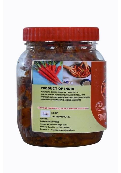 Nitved Fresh Carrot Pickle Homemade Tasty Sour Spicy Gajar Ka Achar 400G