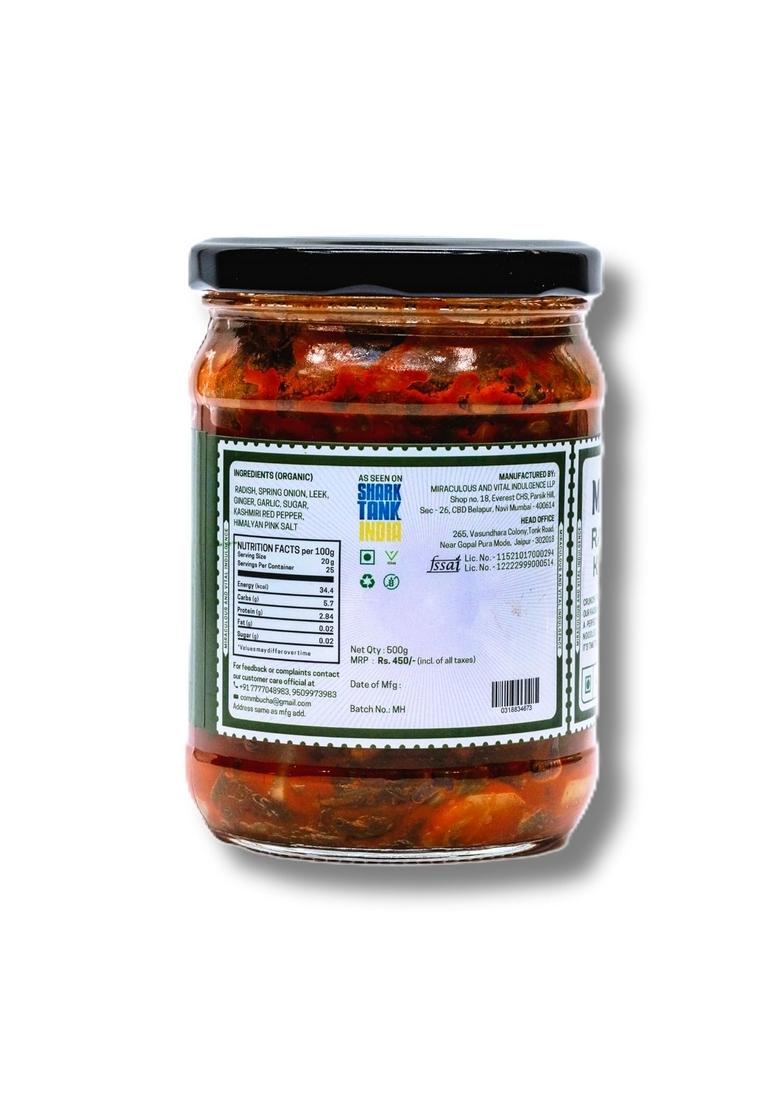 Mavi'S Kimchi Combo | Vegan 200G Radish 500G| Artisanal Probiotic Pickle 100 Natural Organic No Preservatives Artificial Flavour Or Colour Pack Of 2