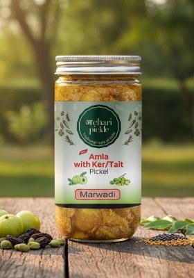 Achari Pickles Amla With Ker Tait Mix Pickle Marwadi 400 Gm Ghar Ka Achar