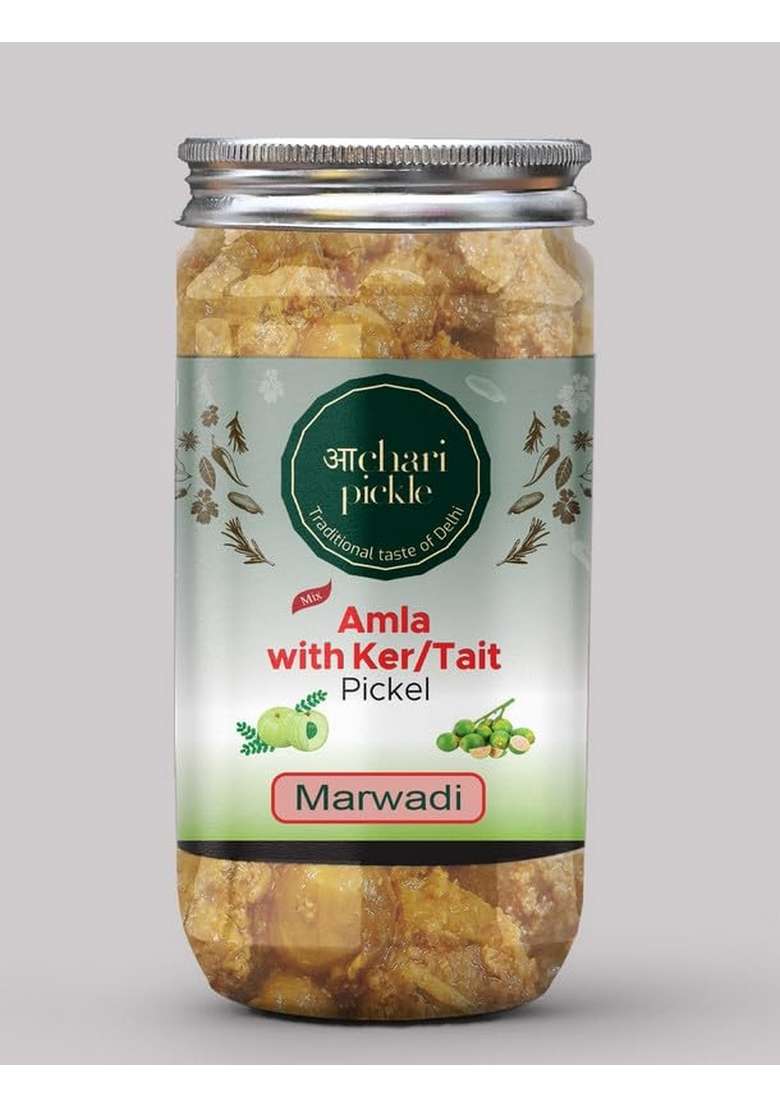 Achari Pickles Amla With Ker Tait Mix Pickle Marwadi 400 Gm Ghar Ka Achar - Indya