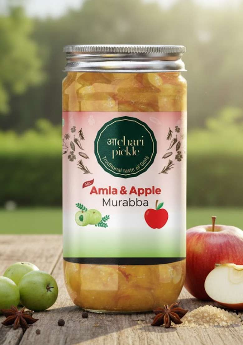 Achari Pickles Amla Apple Murabba Mix 400 Gm Ghar Ka Achar - Indya