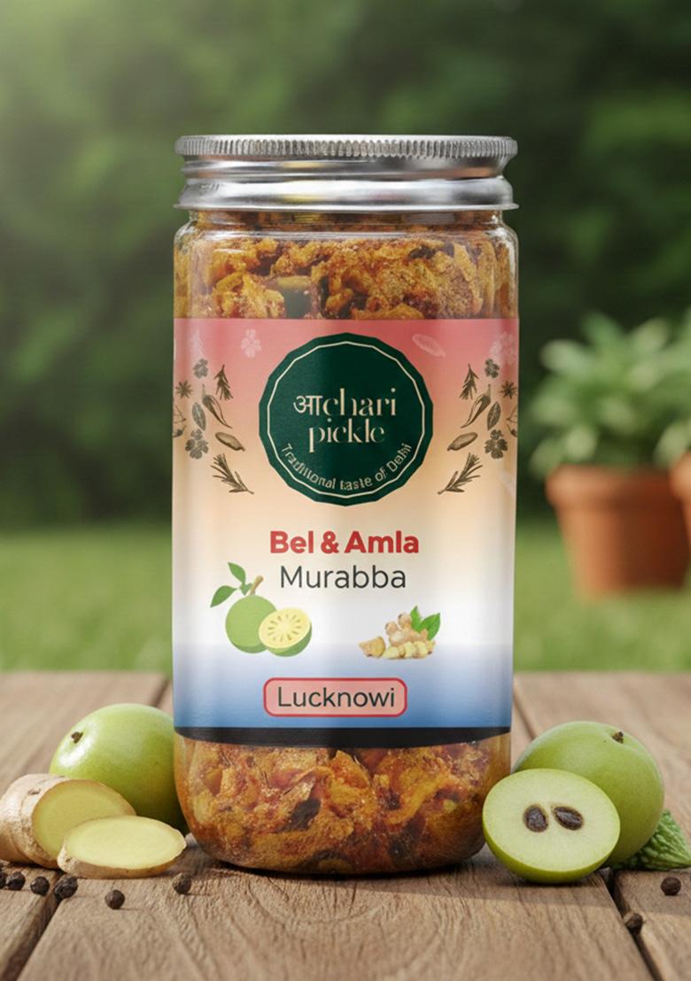 Achari Pickles Bel Amla Murabba Mix Lucknawi 400 Gm Ghar Ka Achar