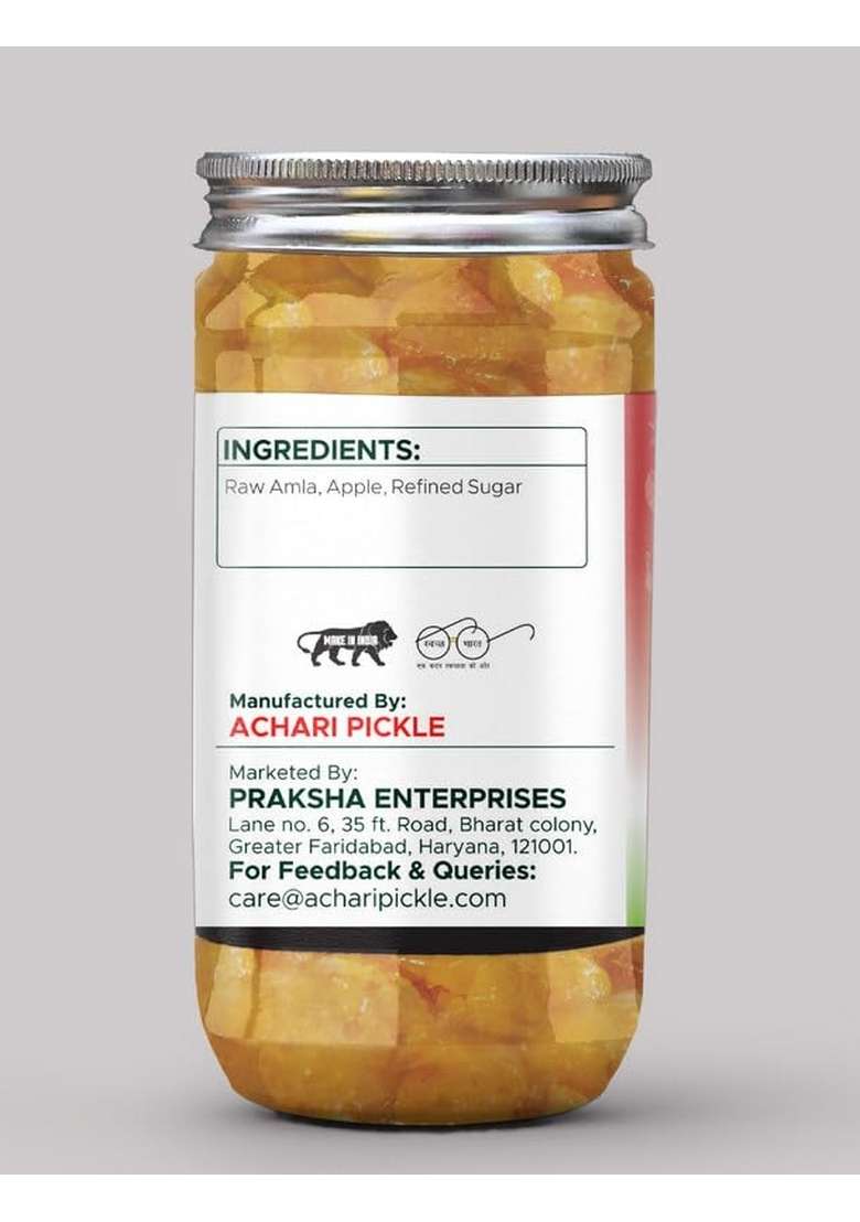 Achari Pickles Amla Apple Murabba Mix Mother Special 400 Gm Ghar Ka Achar - Indya