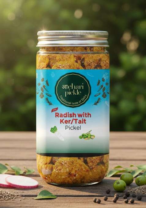 Achari Pickles Radish With Ker Tait Mix Pickle 400 Gm Ghar Ka Achar