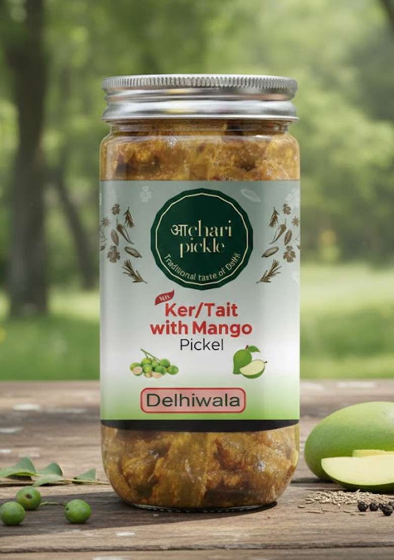 Achari Pickles Ker Tait With Mango Mix Pickle Delhiwala 400 Gm Ghar Ka Achar - Indya