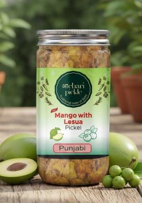 Achari Pickles Mango With Gunda Lesua Mix Pickle Punjabi 400 Gm Ghar Ka Achar