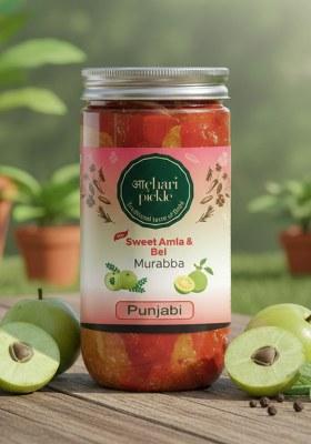 Achari Pickles Sweet Amla Bel Murabba Mix Punjabi 400 Gm Ghar Ka Achar