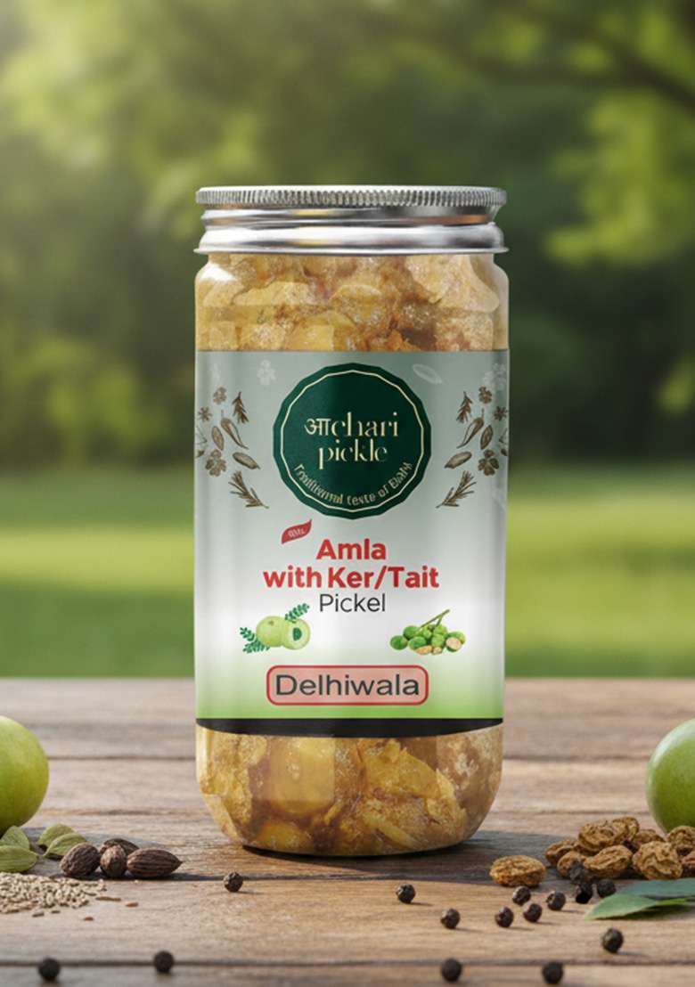 Achari Pickles Amla With Ker Tait Mix Pickle Delhiwala 400 Gm Ghar Ka Achar - Indya