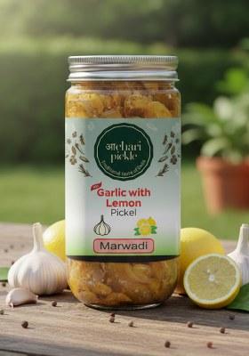 Achari Pickles Garlic With Lemon Mix Pickle Marwadi 400 Gm Ghar Ka Achar