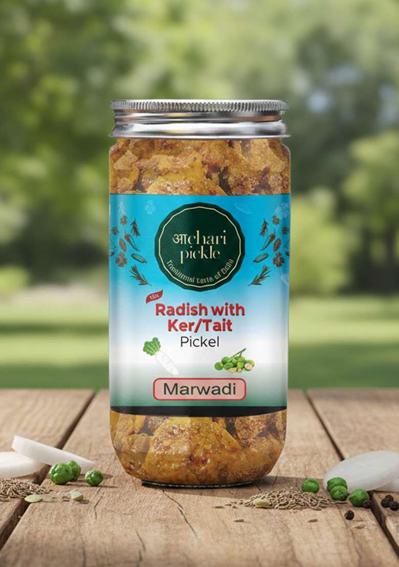 Achari Pickles Radish With Ker Tait Mix Pickle Marwadi 400 Gm Ghar Ka Achar - Indya