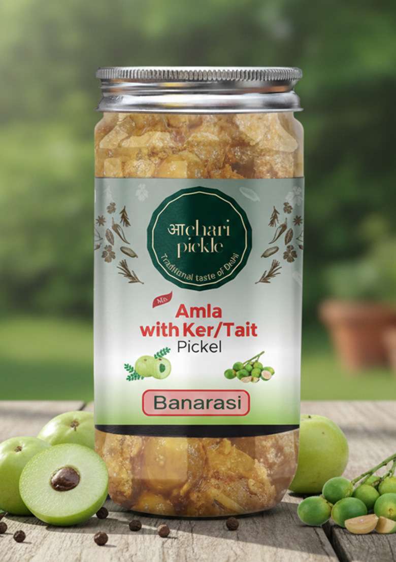 Achari Pickles Amla With Ker Tait Mix Pickle Banarasi 400 Gm Ghar Ka Achar - Indya