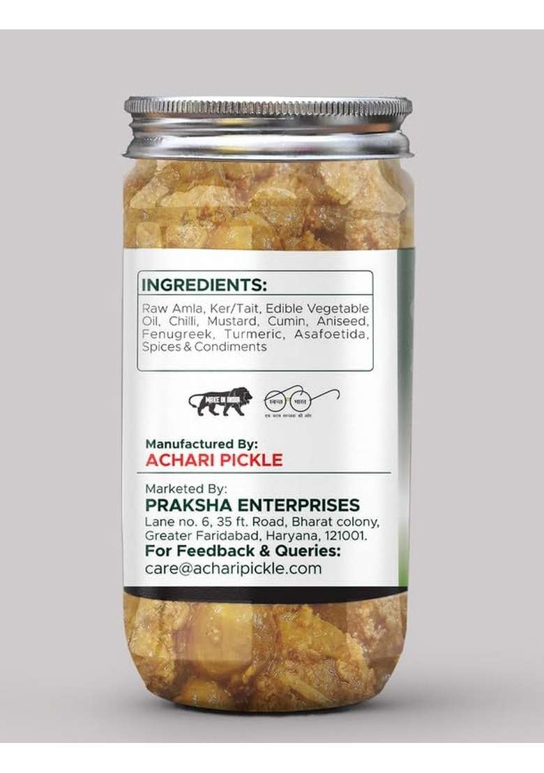 Achari Pickles Amla With Ker Tait Mix Pickle Banarasi 400 Gm Ghar Ka Achar - Indya