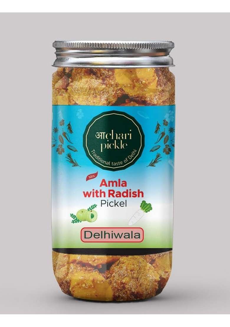 Achari Pickles Amla With Radish Mix Pickle Delhiwala 400 Gm Ghar Ka Achar - Indya