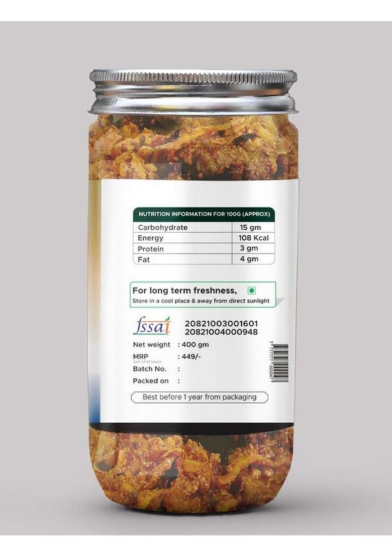 Achari Pickles Karela With Ginger Pickle 400 Gm Ghar Ka Achar - Indya