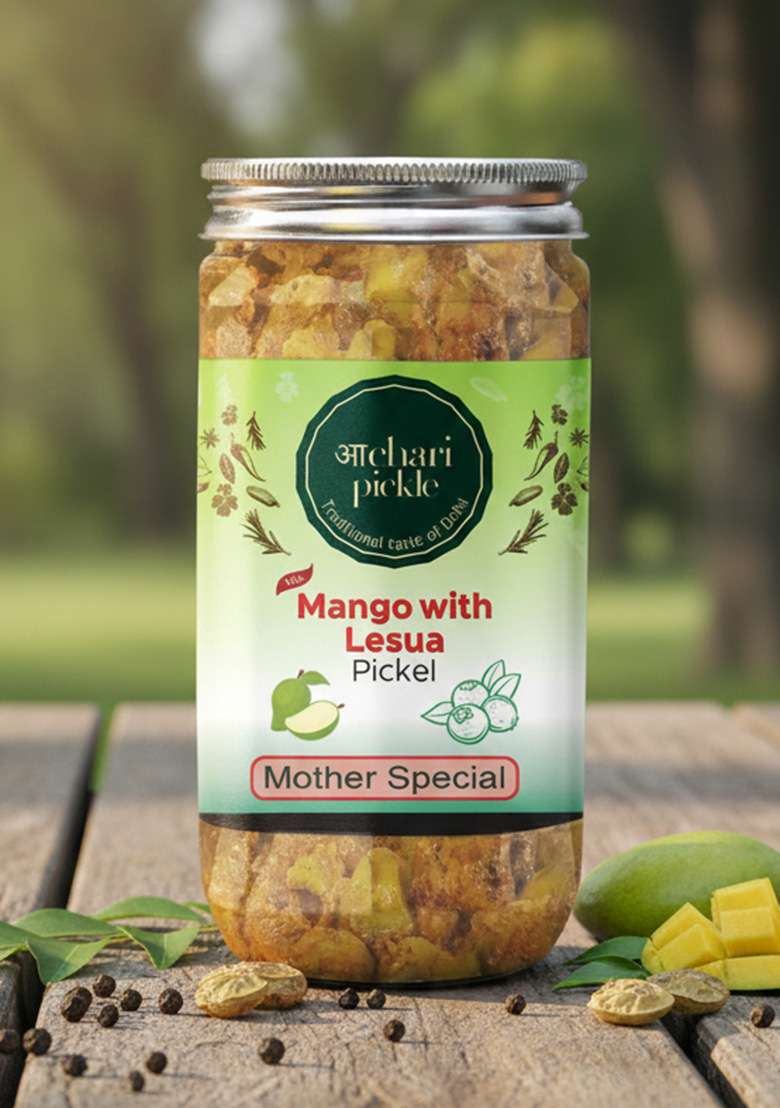 Achari Pickles Mango With Gunda Lesua Mix Pickle Mother Special 400 Gm Ghar Ka Achar - Indya