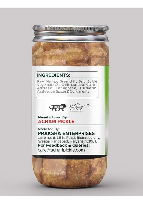 Achari Pickles Mango With Greenchilli Pickle Banarasi 400 Gm Ghar Ka Achar
