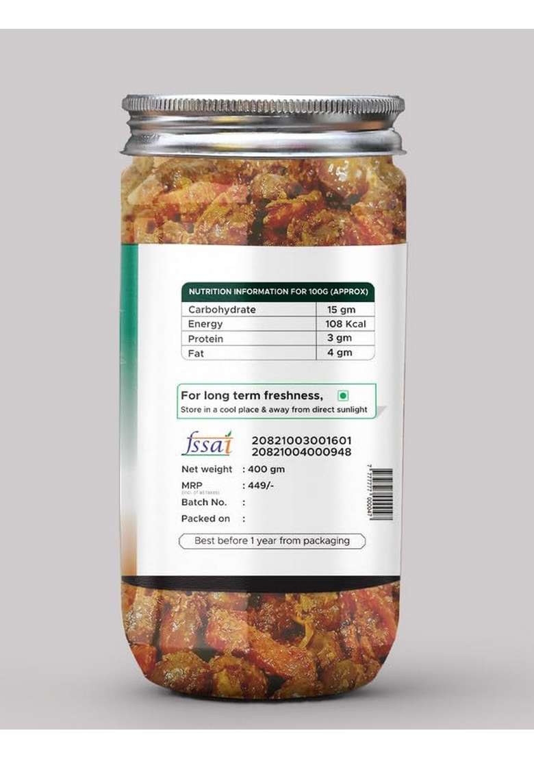 Achari Pickles Carrot With Ker Tait Mix Pickle Lucknawi 400 Gm Ghar Ka Achar - Indya