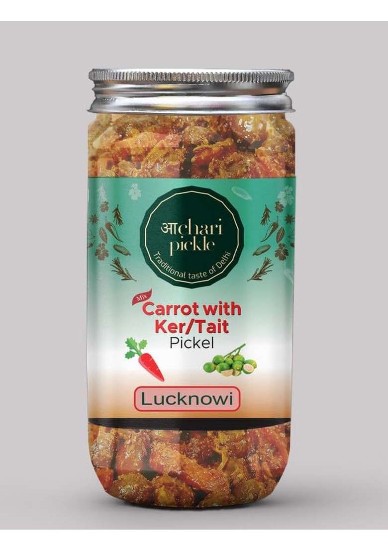 Achari Pickles Carrot With Ker Tait Mix Pickle Lucknawi 400 Gm Ghar Ka Achar - Indya