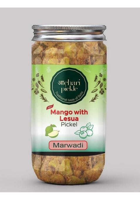 Achari Pickles Mango With Gunda Lesua Mix Pickle Marwadi 400 Gm Ghar Ka Achar