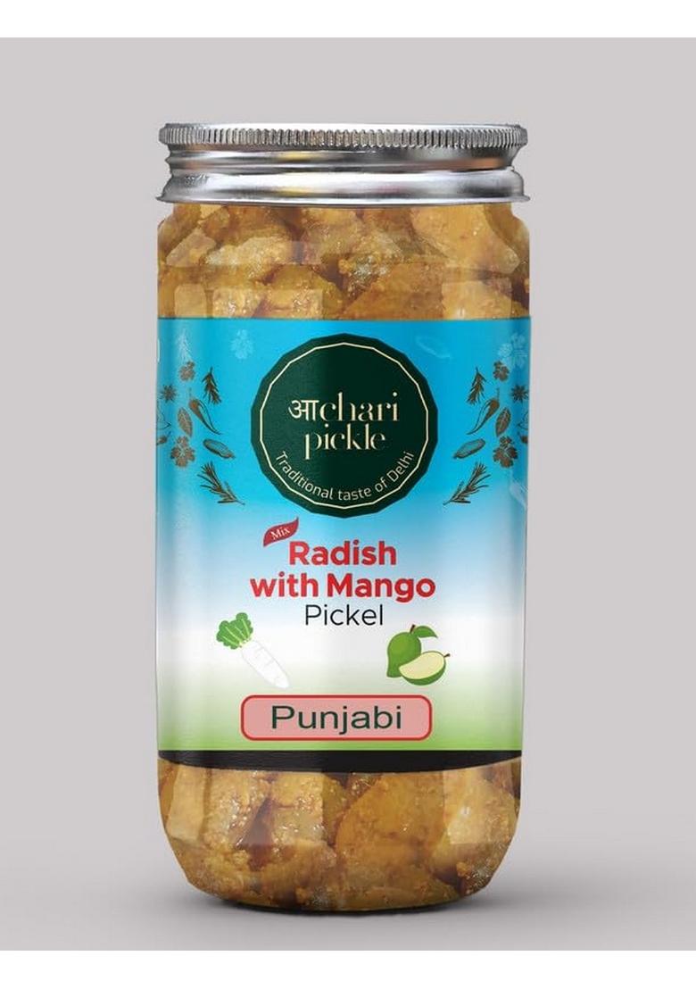 Achari Pickles Radish With Mango Mix Pickle Punjabi 400 Gm Ghar Ka Achar