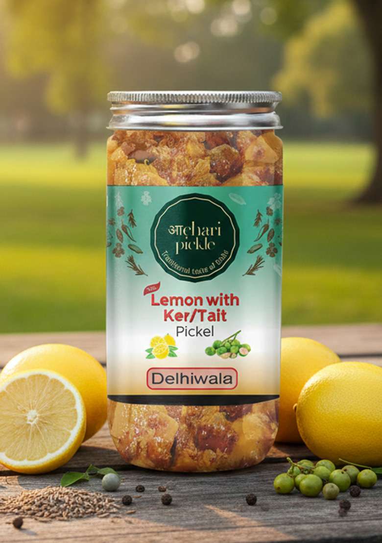 Achari Pickles Lemon With Ker Tait Mix Pickle Delhiwala 400 Gm Ghar Ka Achar - Indya