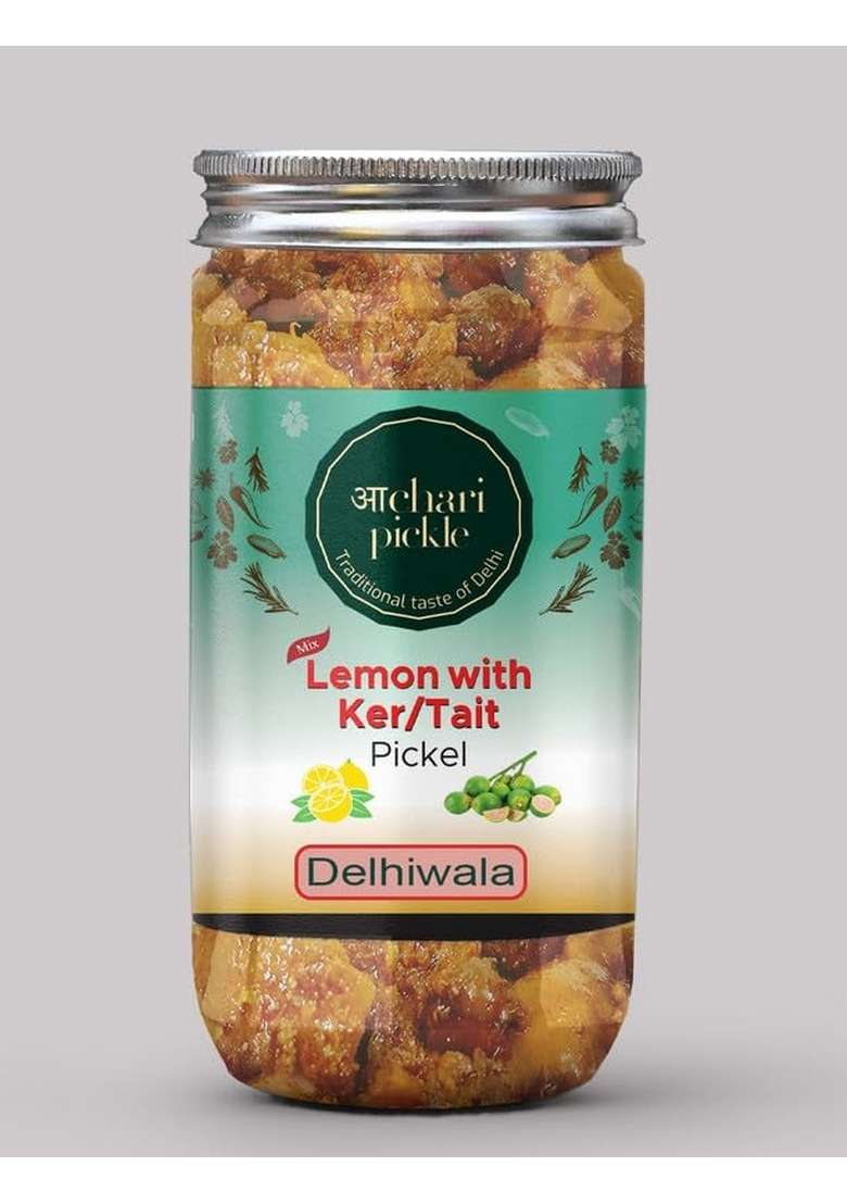 Achari Pickles Lemon With Ker Tait Mix Pickle Delhiwala 400 Gm Ghar Ka Achar - Indya