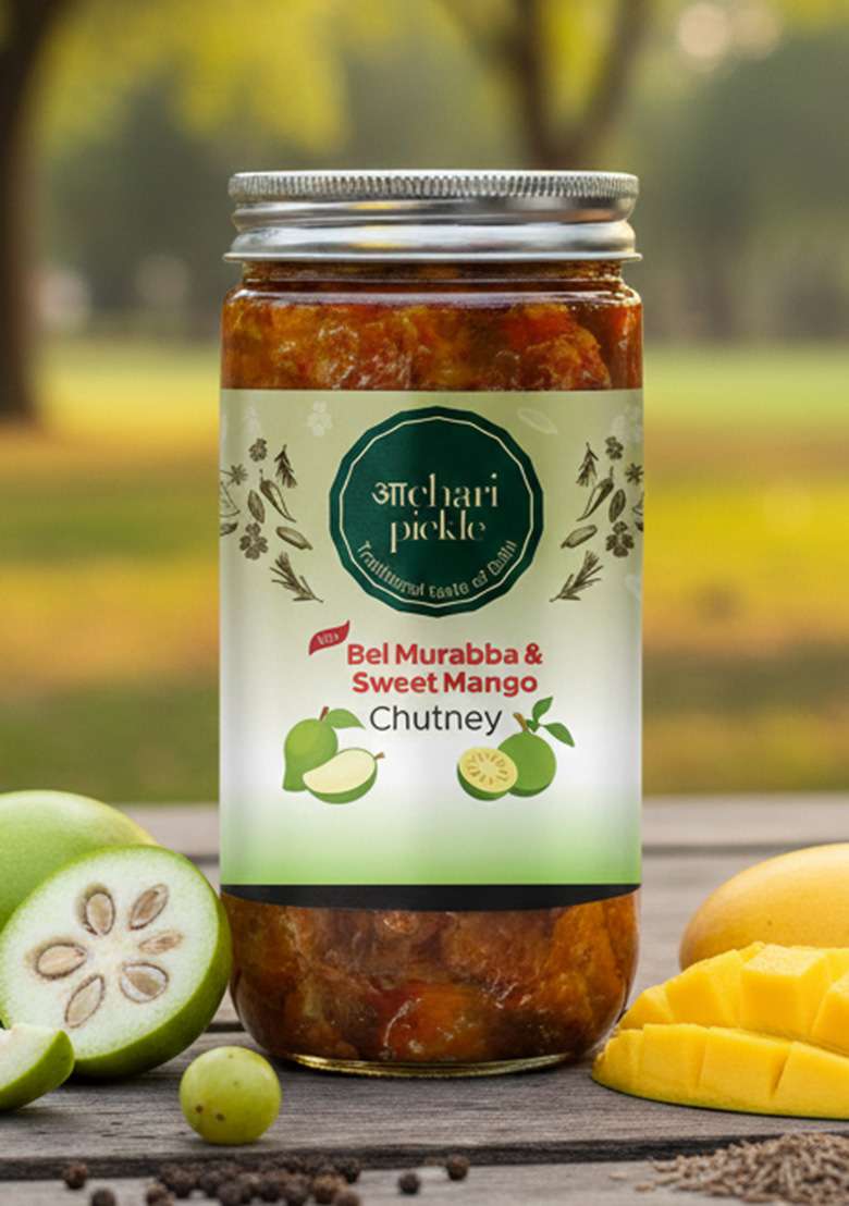 Achari Pickles Bel Murabba Sweet Mango Chutney Mix 400 Gm Ghar Ka Achar - Indya