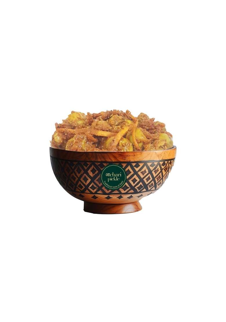 Achari Pickles Gunda Lesua With Ginger Pickle Delhiwala 400 Gm Ghar Ka Achar - Indya