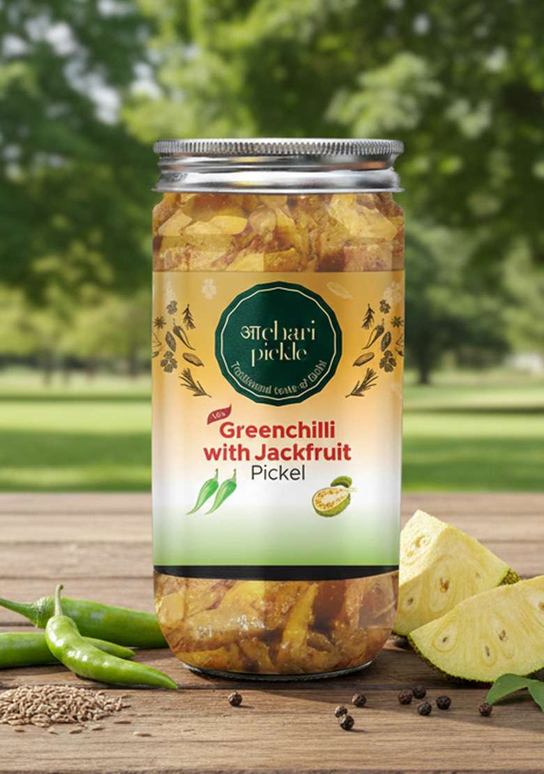 Achari Pickles Greenchilli With Jackfruit Mix Pickle 400 Gm Ghar Ka Achar - Indya