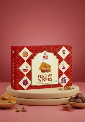 Lal Sweets Festive Wishes || Mysore Pak Dharwad Peda Diwali Gift Box Corporate Gifting 400G