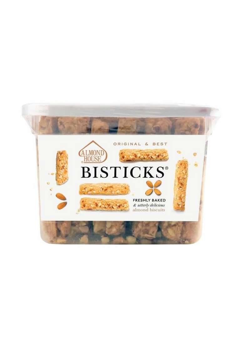 Almond House Bisticks Signature Cookies | 100 Vegetarian Low Sugar Biscotti Fingers Biscuit Sticks Tea Time Snack Ideal For Gifting Ready To Eat Pack Of 250Gm - Indya