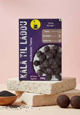 Savita Kitchen The Taste Of Bihar Black Sesame Seeds Ladoo Kale Til Ke Laddu |Organic Healthy Gud Laddu|Iron Calcium Rich|No Preservatives|Healthy Winter Special 60 Piece Approx 800 G