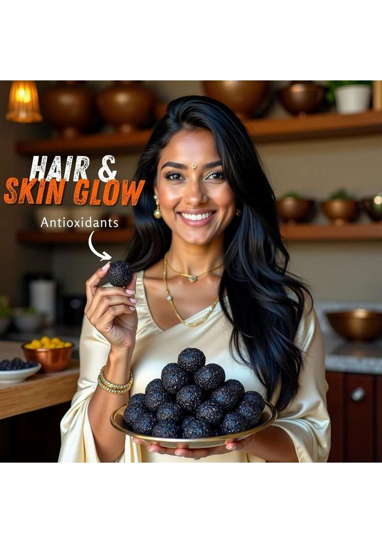 Savita Kitchen The Taste Of Bihar Black Sesame Seeds Ladoo Kale Til Ke Laddu |Organic Healthy Gud Laddu|Iron Calcium Rich|No Preservatives|Healthy Winter Special 60 Piece Approx 800 G - Indya