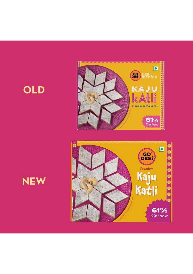 Go Desi Premium Kaju Katli 61 Cashews Meetha Sweets Indian Mithai Cashew Gift Pack 180 200 Grams - Indya