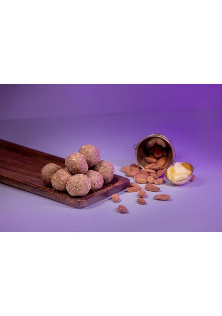 Desi Mitahara – Almond Ladoo Made With Jaggery Cow Ghee Traditional Indian Sweet Healthy Nutritious Snack 360G Pack No Artificial Colours Suitable For All Ages - Indya
