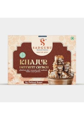 Sadguru Sweet Caterers Sweets Premium Dates Dry Fruit Crunch 500G | Chikki Healthy Snacks With Goodness Of Kaju Badam Pista And Pure Ghee Barfi Indian Gift Pack Energy Bites