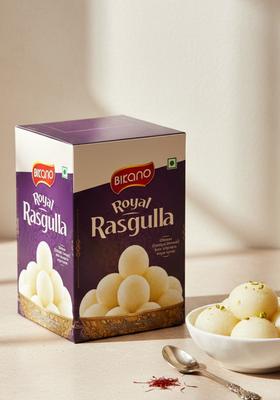 Bikano Royal Rasgulla | Authentic Indian Sweet Dish Pack Of 1 Kg Perfect For Festivities| Traditional Sweet| Delicious Delicacy